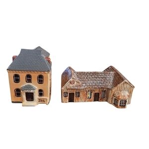 Vintage Keller Charles Miniature Ceramic Jail And Basket  Shop Made In England